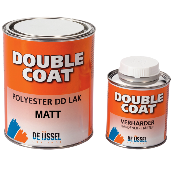 Double Coat Matt sträckfärg 2-k polyuretan. I valfri kulör eller transparent. Tillverkas av De IJssel Coatings