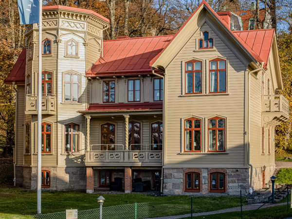 linoljefärg för hus. Wibo färdigfärg på villa