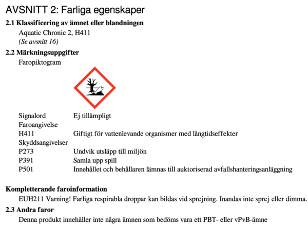 Farliga egenskaper wibo linoljefärg