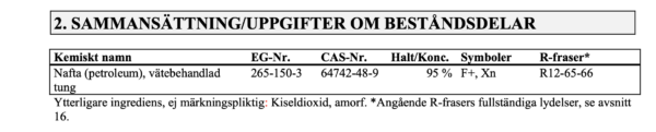 farliga egenskaper gelomat