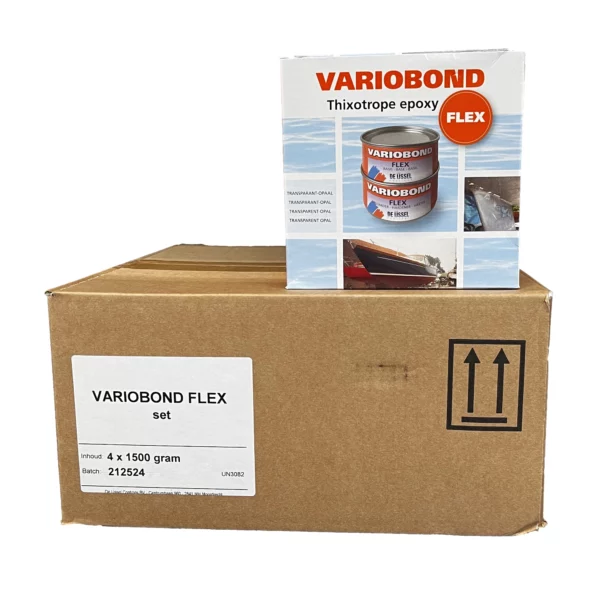 Variobond Flex är limpasta av epoxi med flexibla egenskaper för montering av skrov och däck och köl, ytor där det finns materialrörelse över stora ytor och krafter. Köp flexibel epoxi hos www.de-ijssel-coatings.se