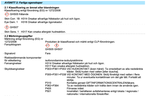 Farliga egenskaper Tweecosolid Set A